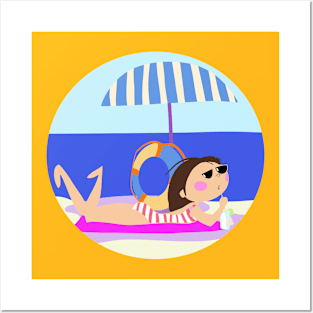 Beach season Posters and Art